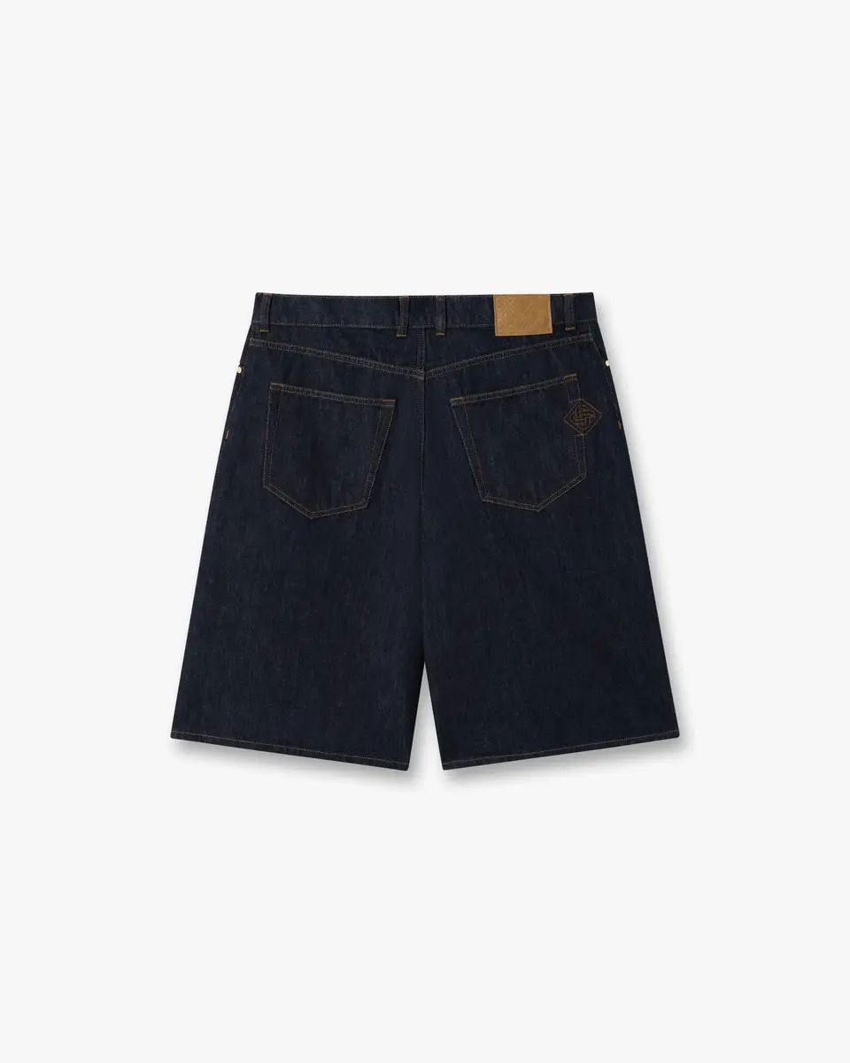 Casablanca Indigo Raw Denim Shorts | Thumbnail 4 Casablanca Indigo Raw Denim Shorts | Thumbnail 4