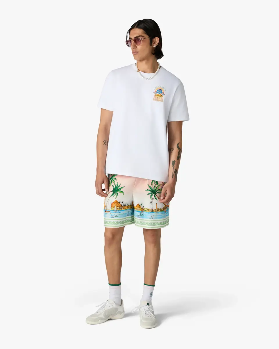 Casablanca White Egyptian L'Arche Short Sleeve T-Shirt | Thumbnail 2 Casablanca White Egyptian L'Arche Short Sleeve T-Shirt | Thumbnail 2