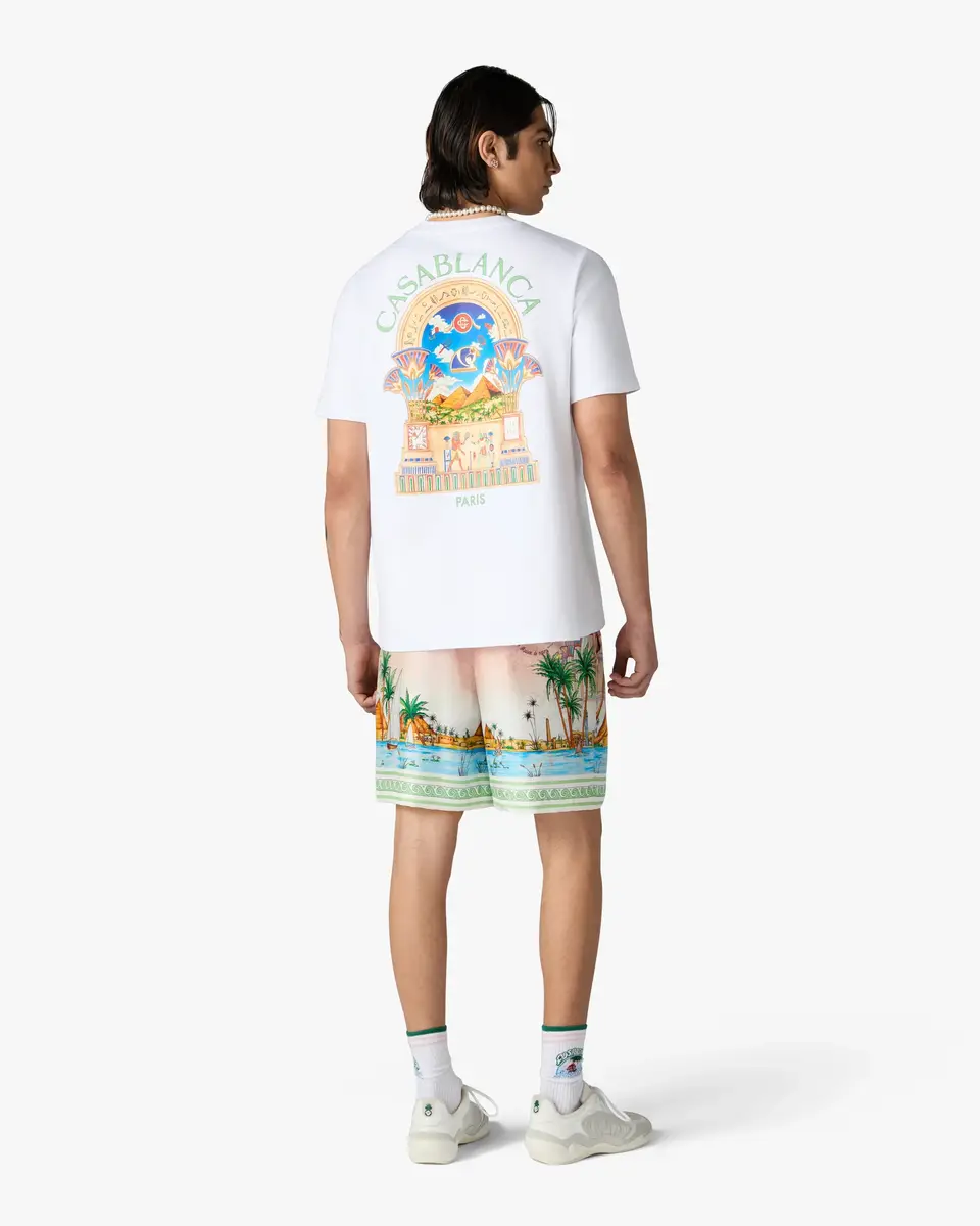Casablanca White Egyptian L'Arche Short Sleeve T-Shirt | Thumbnail 3 Casablanca White Egyptian L'Arche Short Sleeve T-Shirt | Thumbnail 3