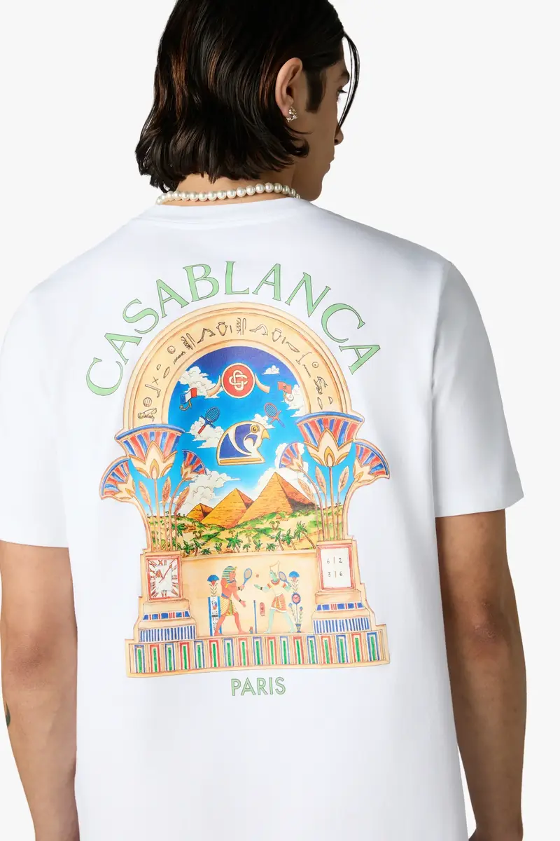 Casablanca White Egyptian L'Arche Short Sleeve T-Shirt | Thumbnail 5 Casablanca White Egyptian L'Arche Short Sleeve T-Shirt | Thumbnail 5