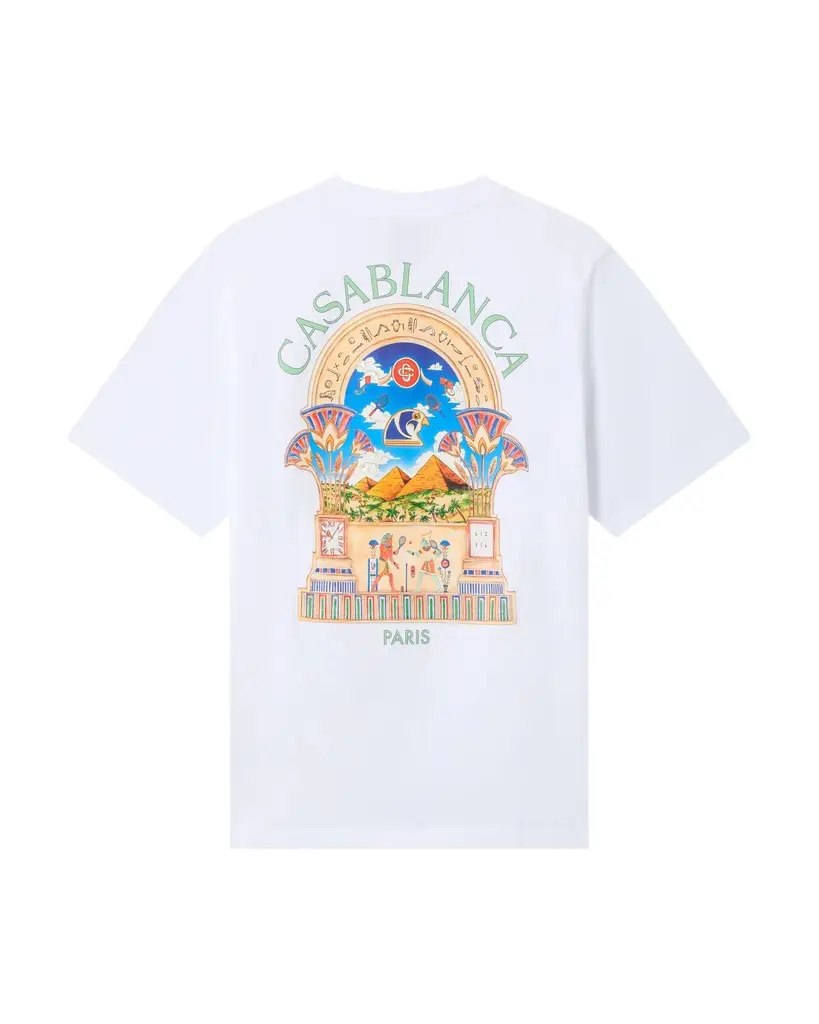 Casablanca White Egyptian L'Arche Short Sleeve T-Shirt