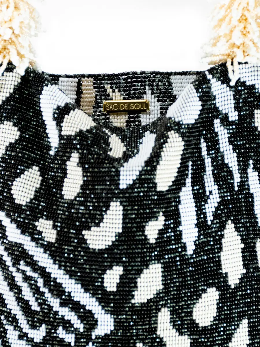 SAC DE SOUL Black and Cream Butterfly Clash of Prints Bag | Thumbnail 5 SAC DE SOUL Black and Cream Butterfly Clash of Prints Bag | Thumbnail 5