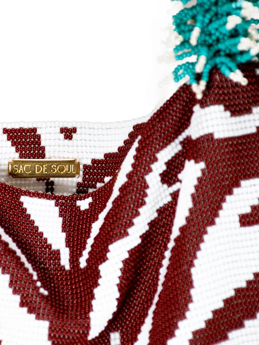 SAC DE SOUL Brown and Turquoise Zebra Clash of Prints Bag | Thumbnail 5