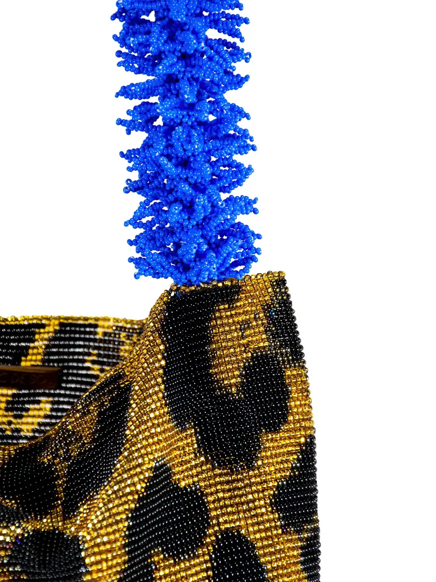 SAC DE SOUL Gold, Black, and Blue Leopard Clash of Prints Bag | Thumbnail 4 SAC DE SOUL Gold, Black, and Blue Leopard Clash of Prints Bag | Thumbnail 4