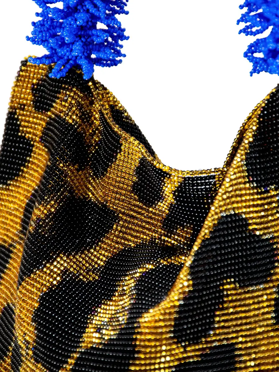 SAC DE SOUL Gold, Black, and Blue Leopard Clash of Prints Bag | Thumbnail 5 SAC DE SOUL Gold, Black, and Blue Leopard Clash of Prints Bag | Thumbnail 5