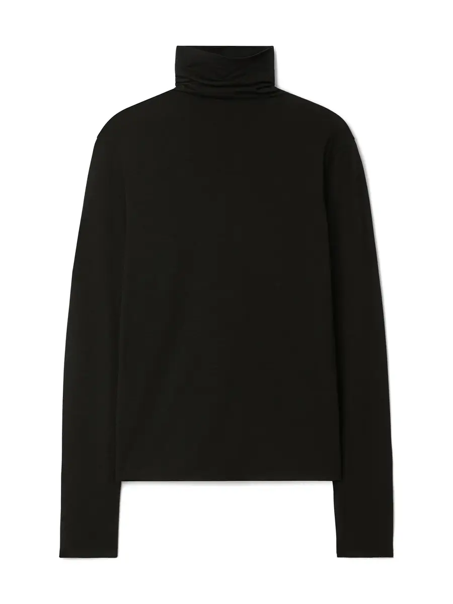 Wool Jersey Rollneck Sweater