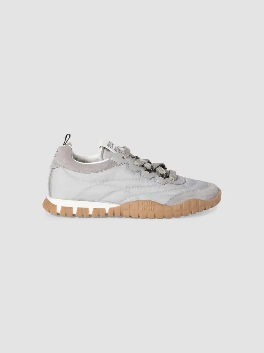 Miu Miu Tyre Technical Fabric and Suede Sneakers | Thumbnail 2