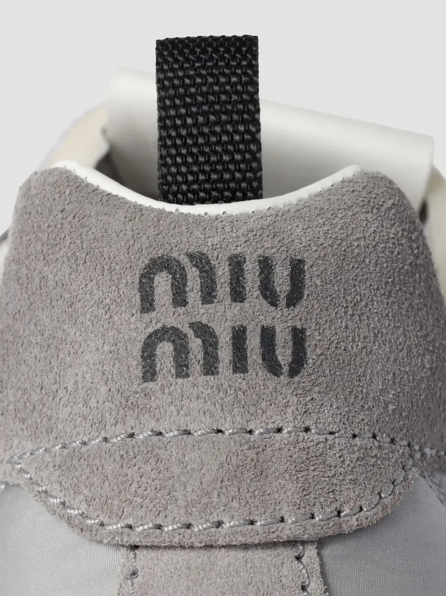 Miu Miu Tyre Technical Fabric and Suede Sneakers | Thumbnail 3