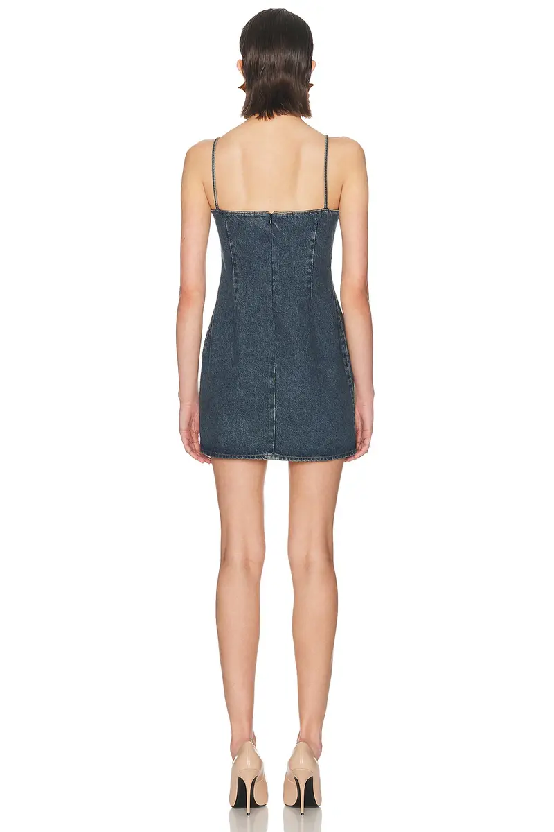 Magda Butrym Floral Embellished Denim Mini Dress | Thumbnail 3 Magda Butrym Floral Embellished Denim Mini Dress | Thumbnail 3