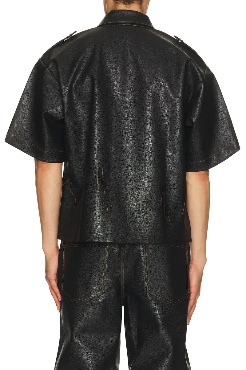 Pas Une Marque Leather Shirt | Thumbnail 2