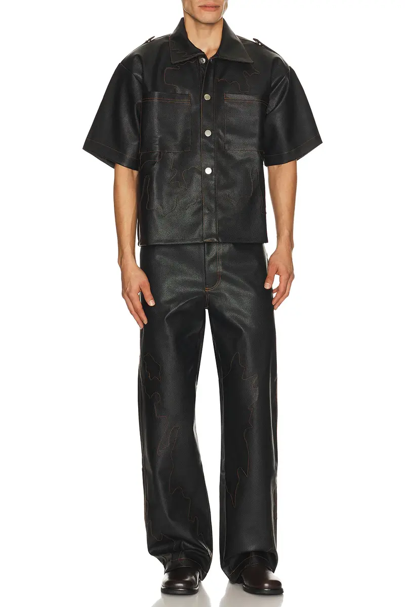 Pas Une Marque Leather Shirt | Thumbnail 3