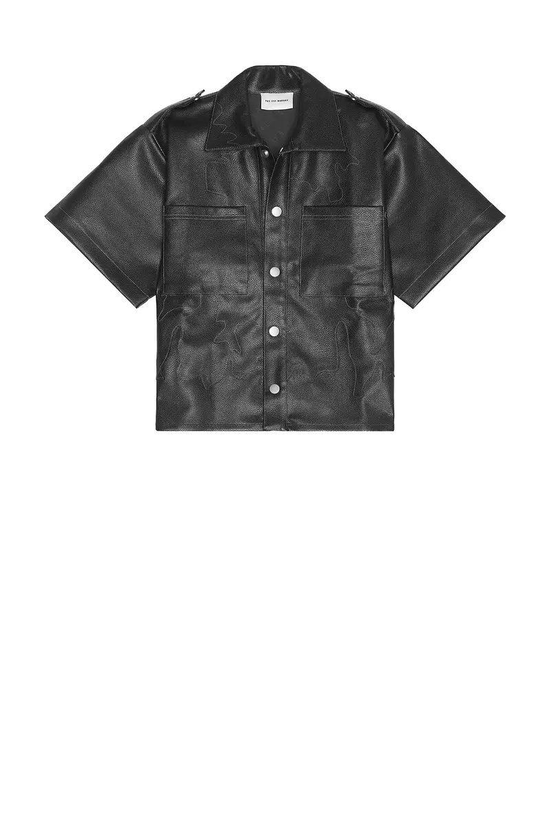 Pas Une Marque Leather Shirt | Thumbnail 4