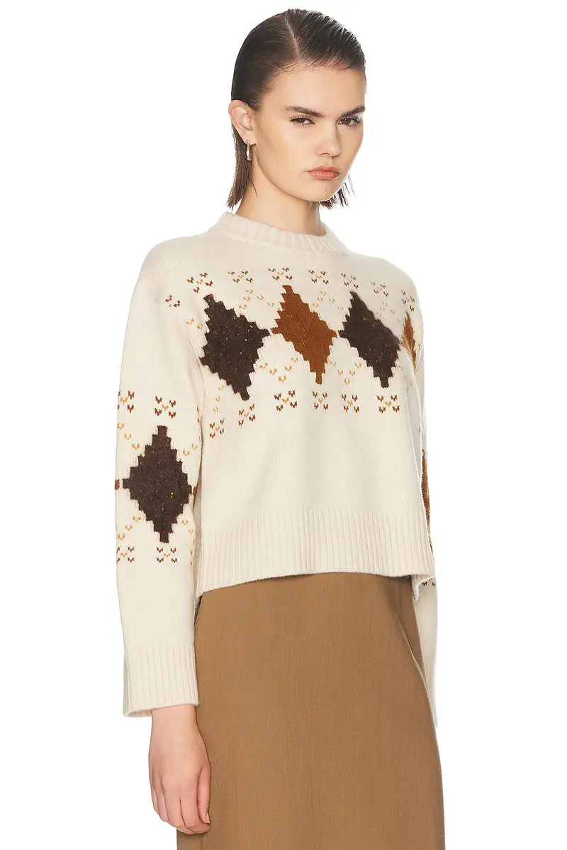 Calle Del Mar Donegal Argyle Crewneck Sweater | Thumbnail 2 Calle Del Mar Donegal Argyle Crewneck Sweater | Thumbnail 2