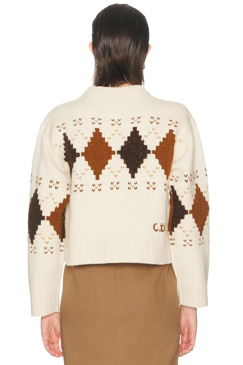 Calle Del Mar Donegal Argyle Crewneck Sweater | Thumbnail 3 Calle Del Mar Donegal Argyle Crewneck Sweater | Thumbnail 3