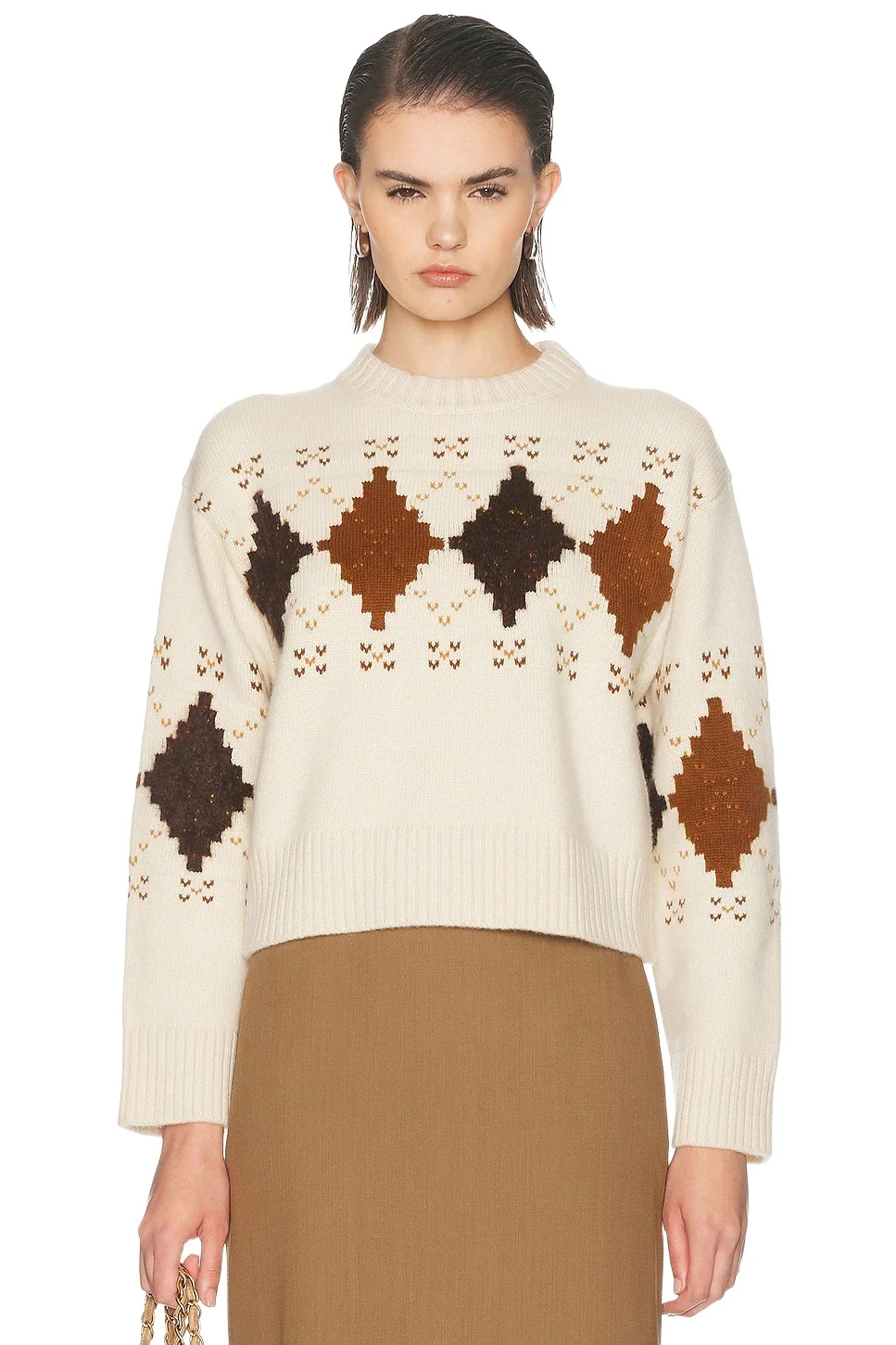 Calle Del Mar Donegal Argyle Crewneck Sweater