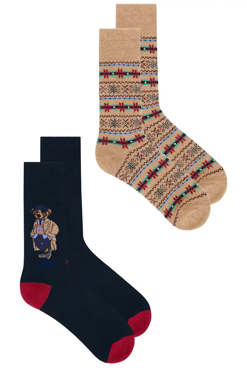 Polo Ralph Lauren Litchfield Bear Slack Socks 2-Pack | Thumbnail 2