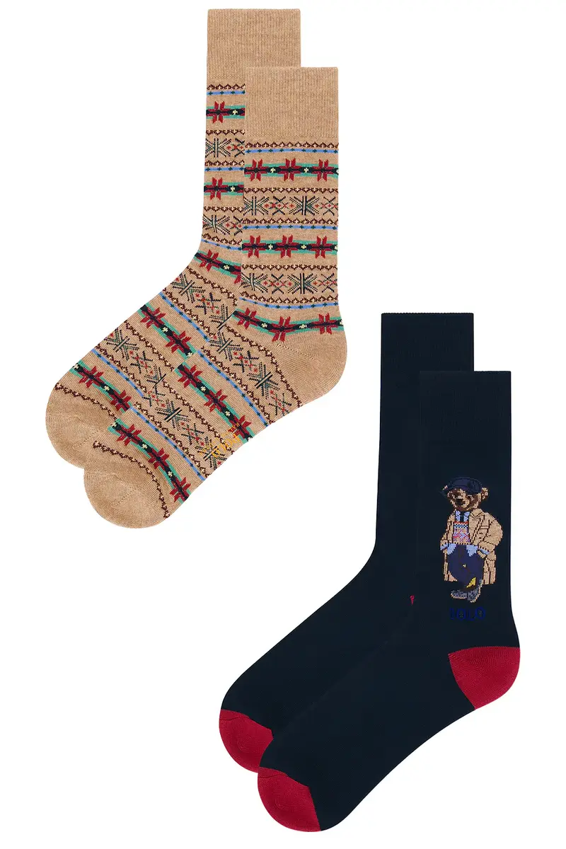 Polo Ralph Lauren Litchfield Bear Slack Socks 2-Pack | Thumbnail 3