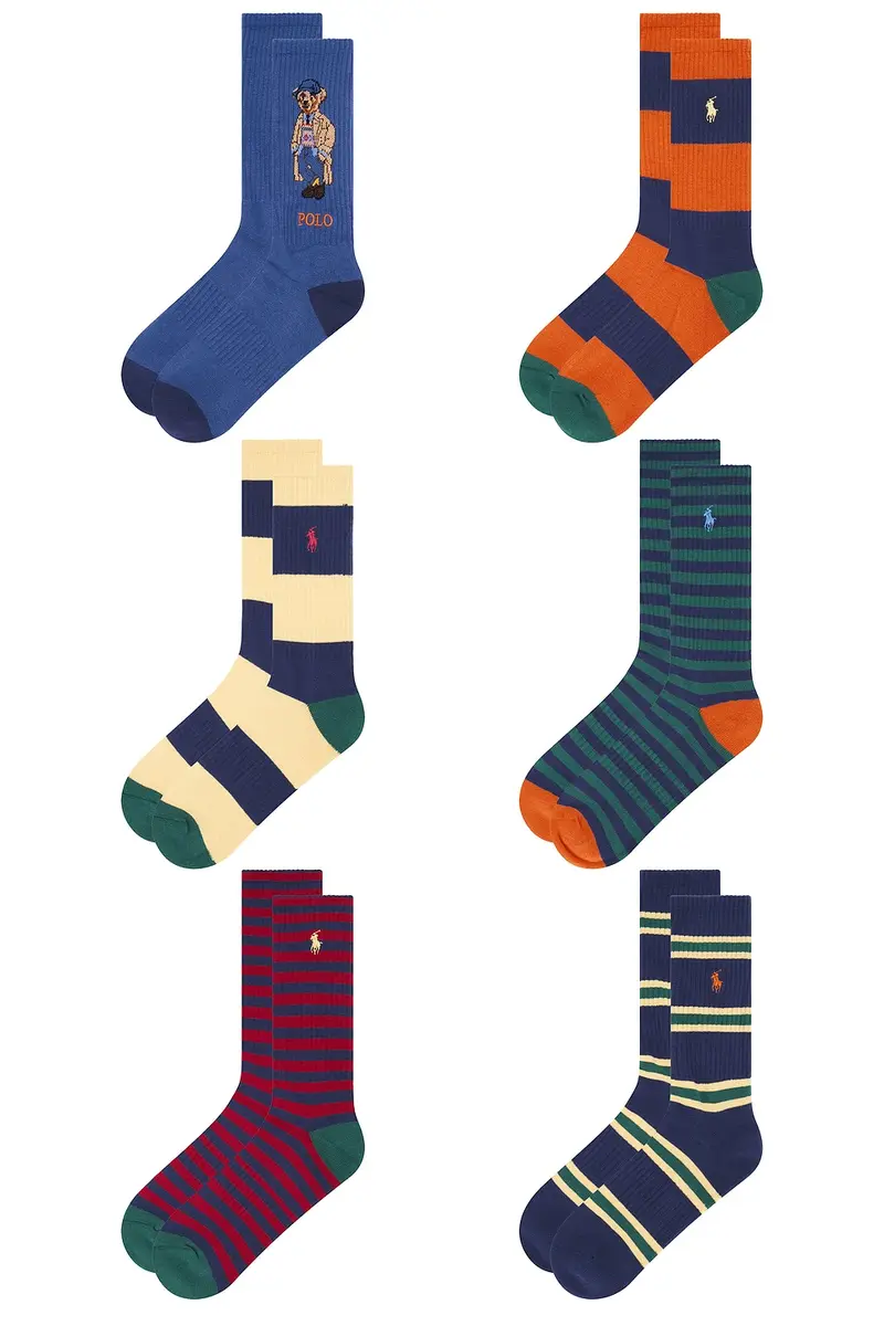 Polo Ralph Lauren Litchfield Bear Socks 6-Pack | Thumbnail 2 Polo Ralph Lauren Litchfield Bear Socks 6-Pack | Thumbnail 2