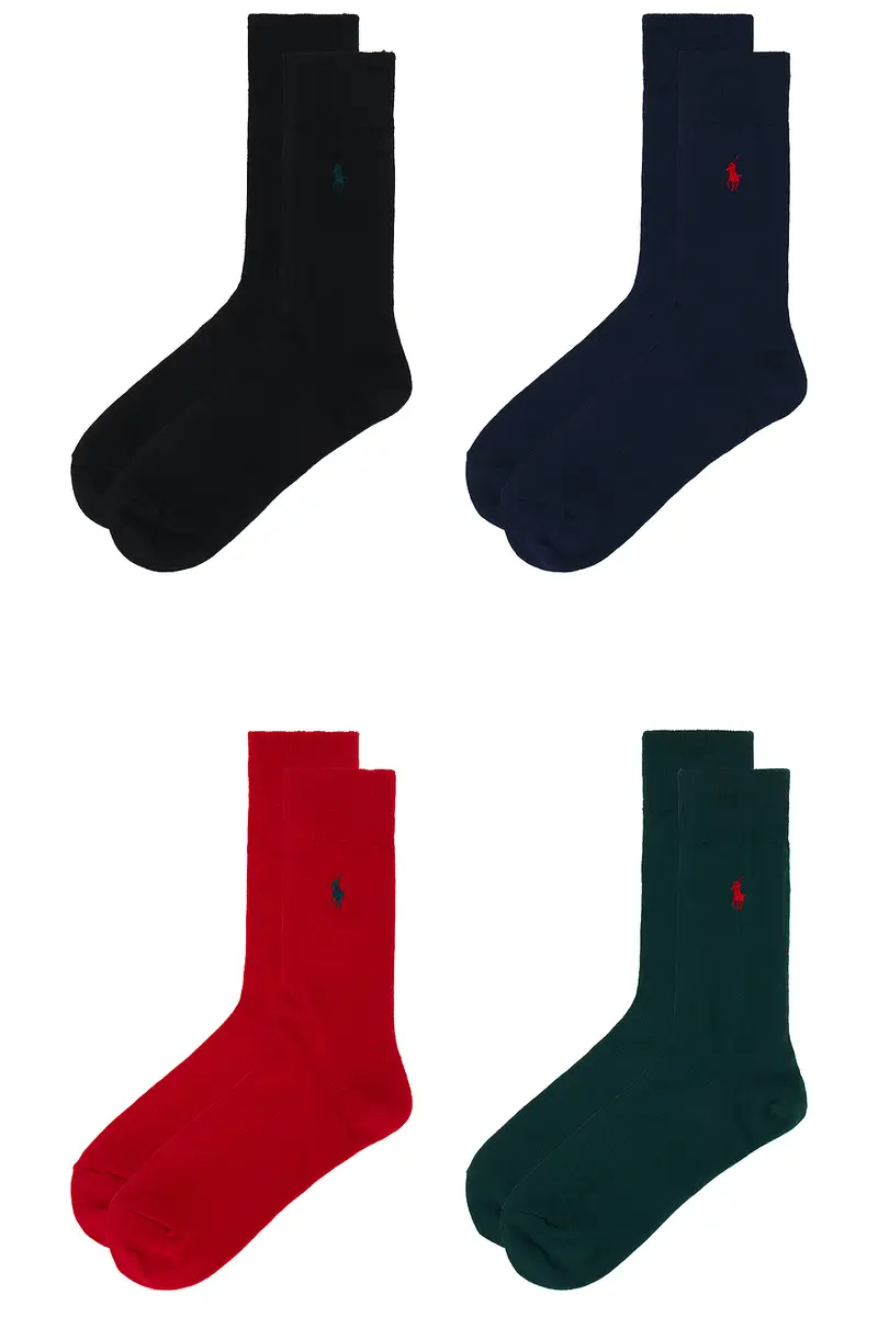 Polo Ralph Lauren Merino Wool Slack Socks 4-Pack Giftbox | Thumbnail 2