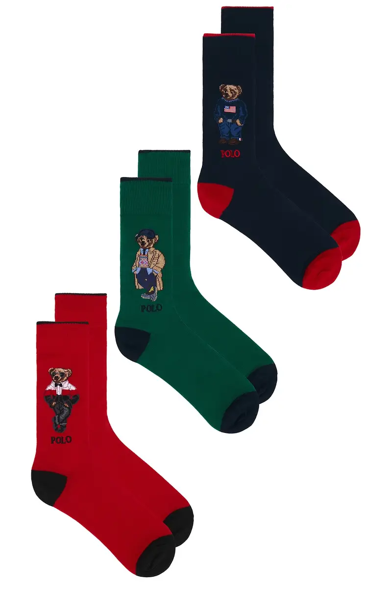 Polo Ralph Lauren Seasonal Bears Slack Socks 3-Pack Giftbox | Thumbnail 2