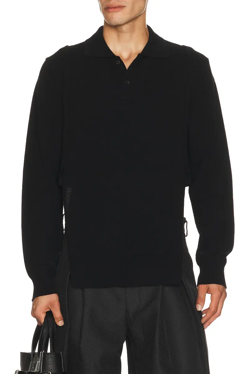 COMME des GARCONS Homme Plus Long Sleeve Knit Polo | Thumbnail 2