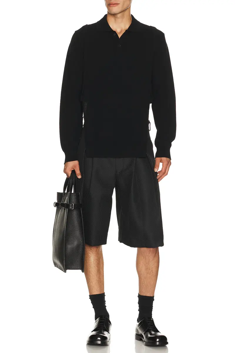 COMME des GARCONS Homme Plus Long Sleeve Knit Polo | Thumbnail 4