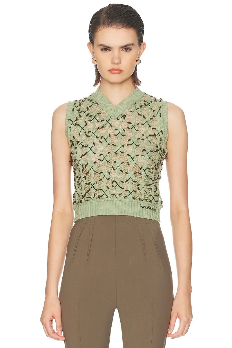 Acne Studios Kuedi Open Work Argyle Sweater | Thumbnail 2 Acne Studios Kuedi Open Work Argyle Sweater | Thumbnail 2