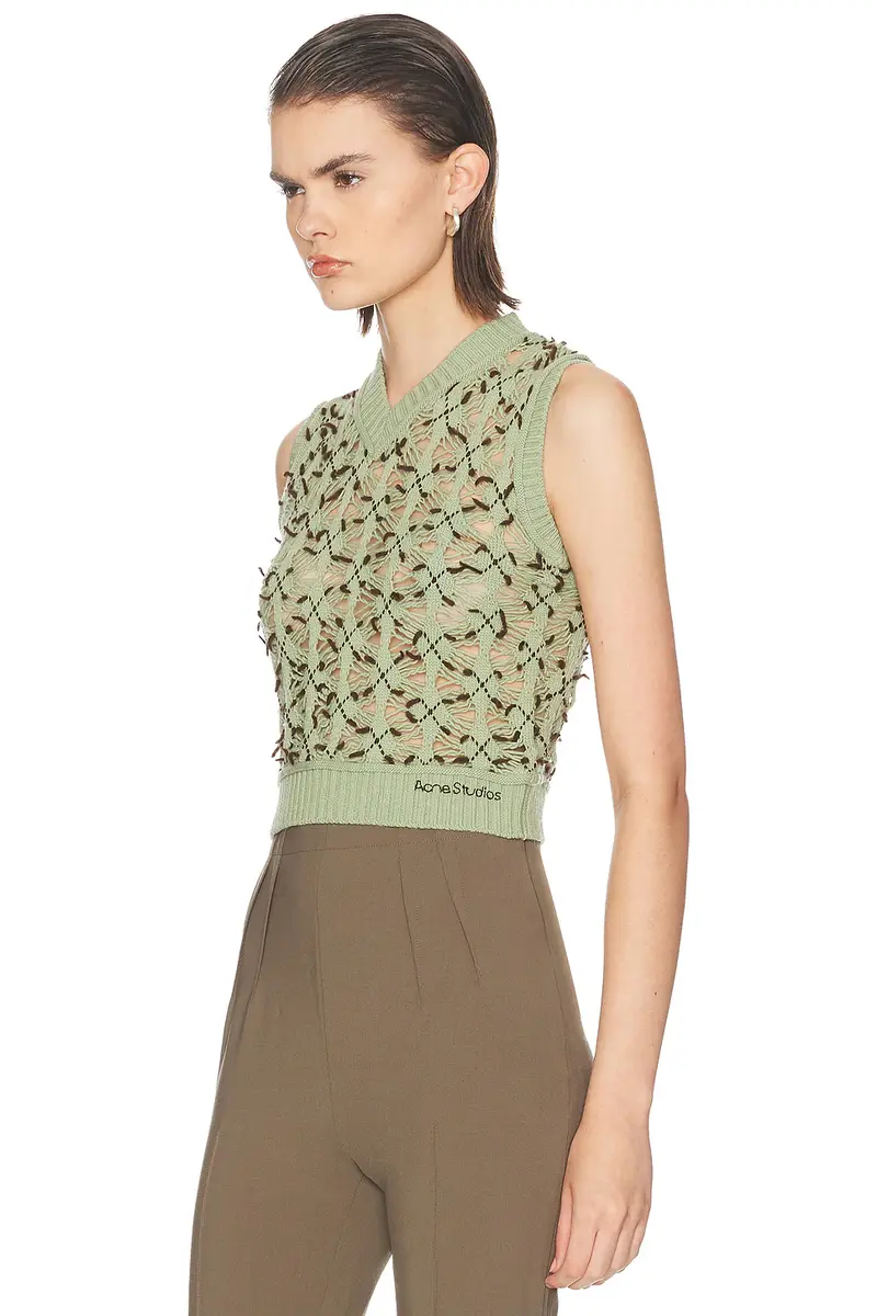 Acne Studios Kuedi Open Work Argyle Sweater | Thumbnail 3 Acne Studios Kuedi Open Work Argyle Sweater | Thumbnail 3