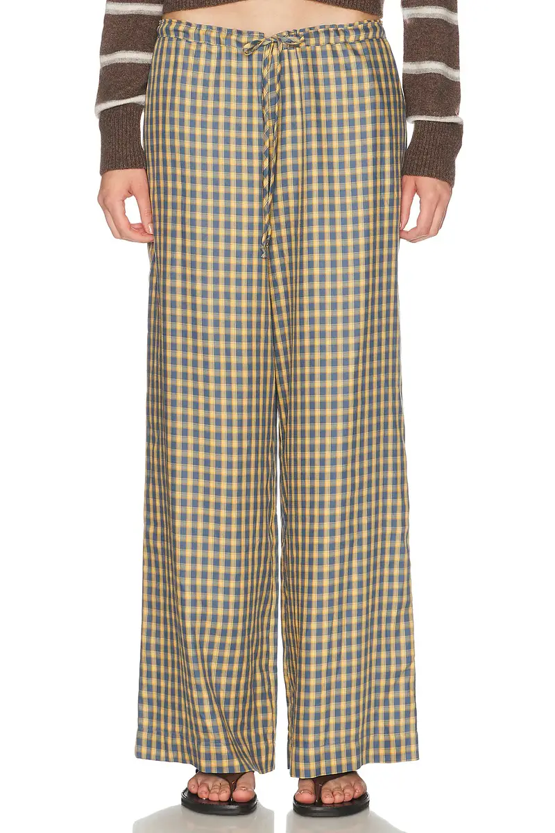 DONNI. The Tencel Plaid Tie Pant | Thumbnail 2