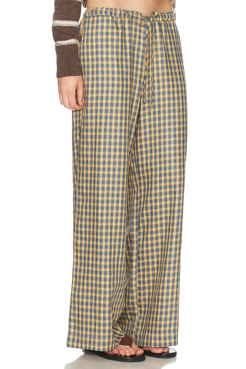 DONNI. The Tencel Plaid Tie Pant | Thumbnail 3