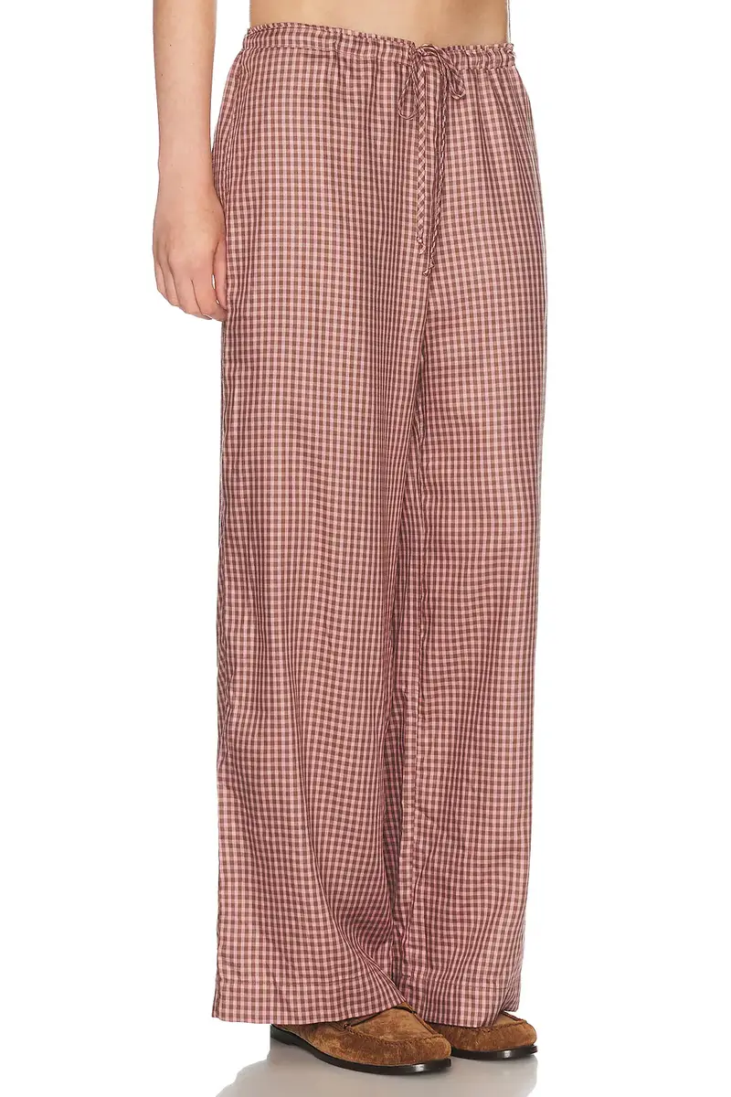 DONNI. The Tencel Plaid Tie Pant | Thumbnail 2
