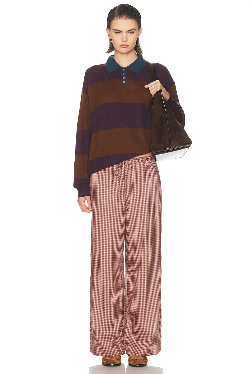 DONNI. The Tencel Plaid Tie Pant | Thumbnail 5