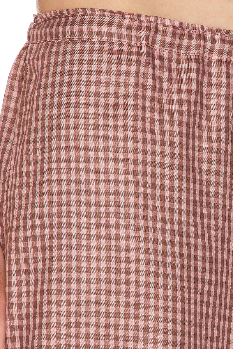 DONNI. The Tencel Plaid Tie Pant | Thumbnail 6