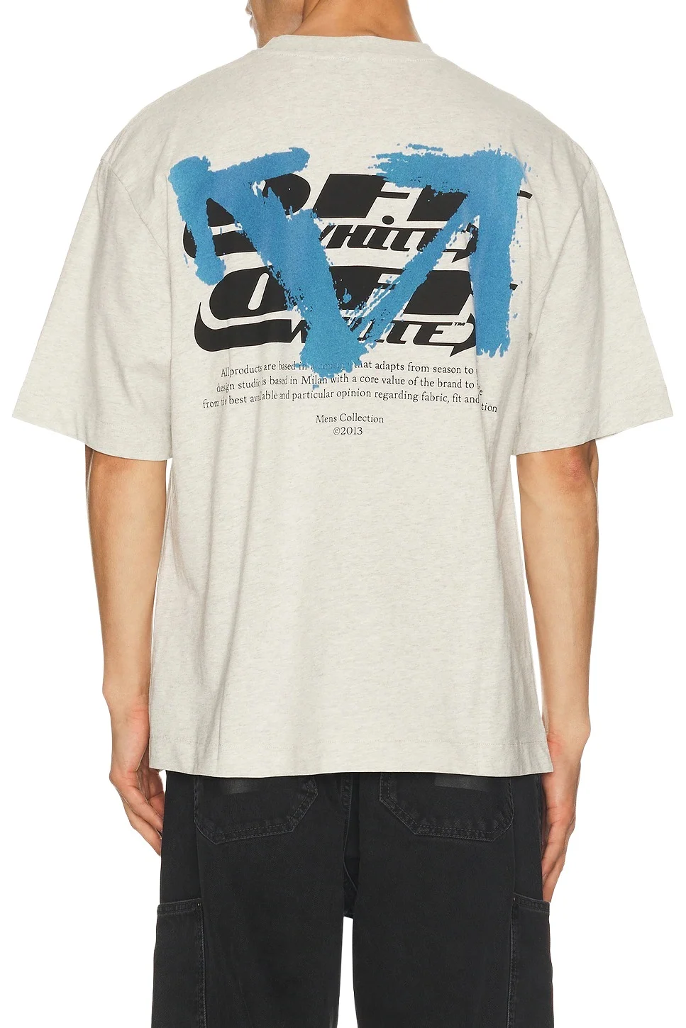 Off-White Blue Half Arrow Skate Short Sleeve Tee