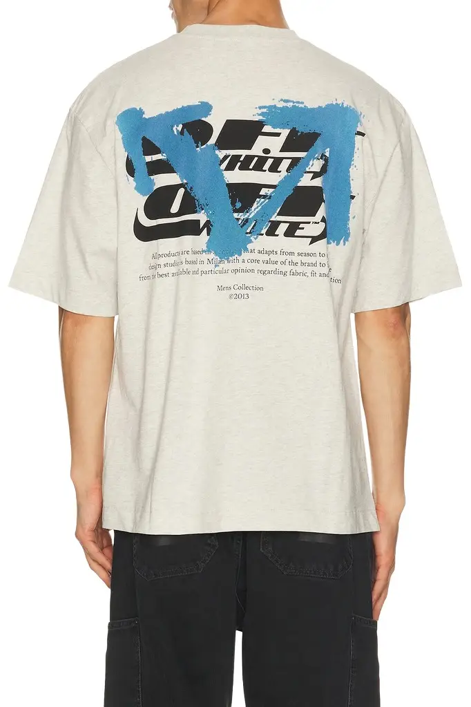 Off-White Blue Half Arrow Skate Short Sleeve Tee