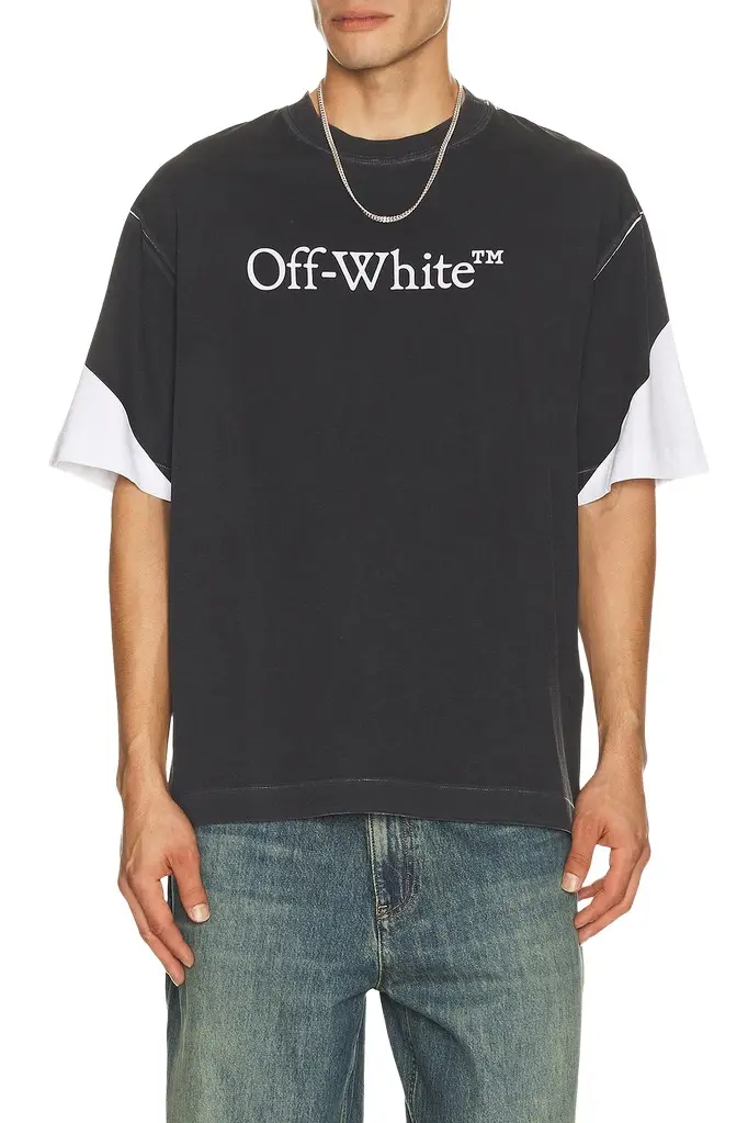 Off-White Negative Big Bookish Skate Short Sleeve Tee