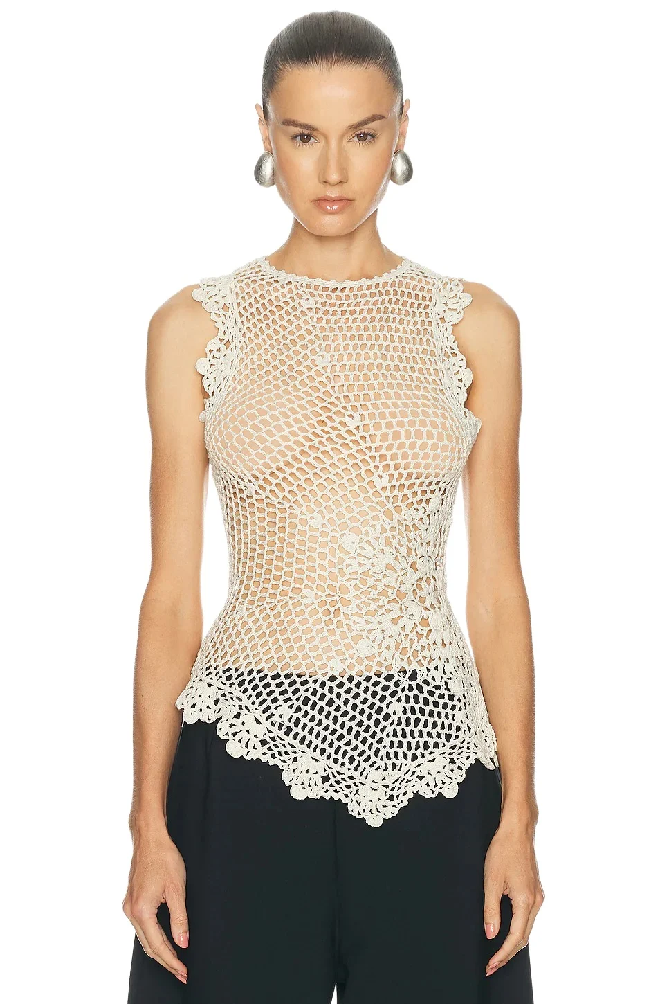 SRG Camdin Hand Crochet Asymmetric Top
