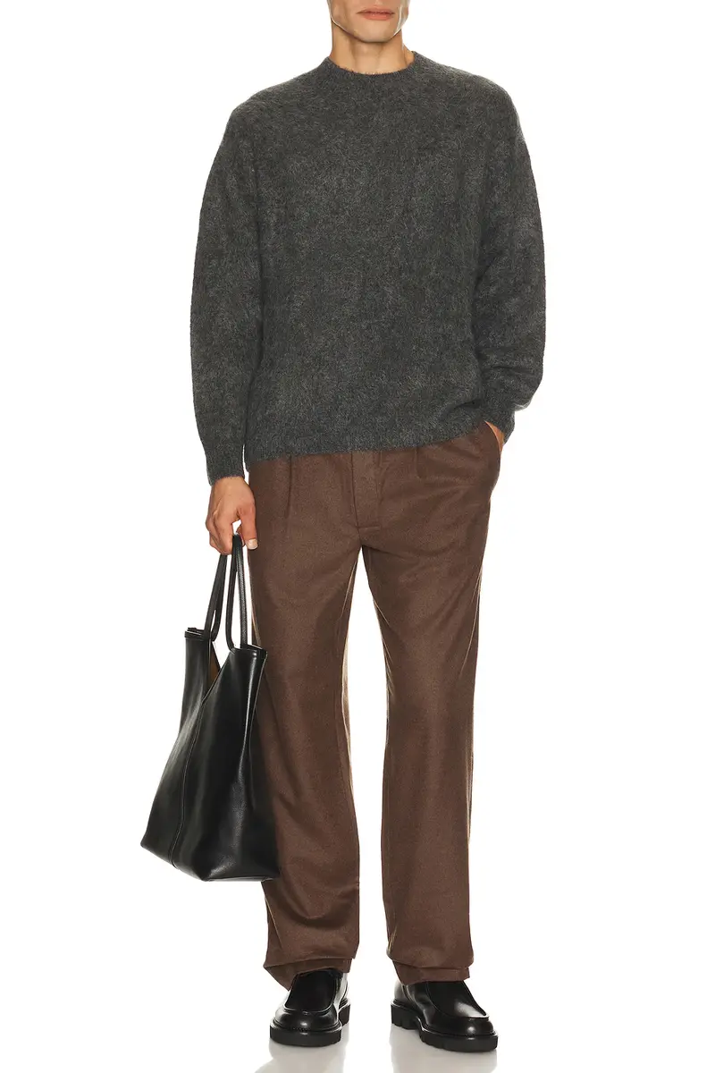 Soft Goat Straight Drawstring Trousers | Thumbnail 4
