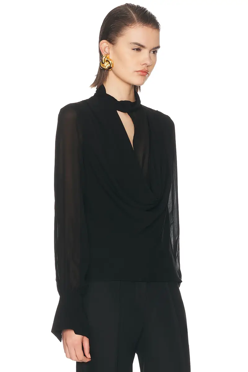 NICHOLAS Amara Double Layer Cowl Neck Blouse | Thumbnail 2 NICHOLAS Amara Double Layer Cowl Neck Blouse | Thumbnail 2