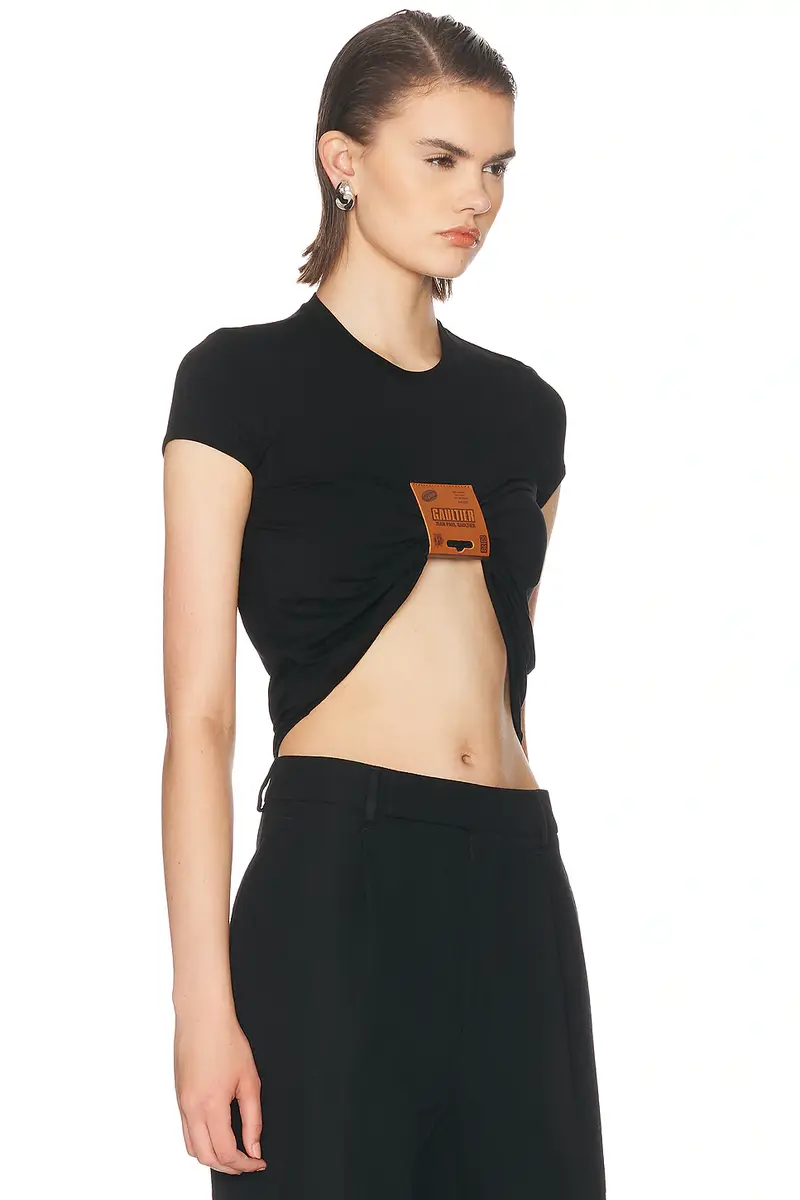 Jean Paul Gaultier Stretch Viscose Jersey Baby Tee | Thumbnail 2 Jean Paul Gaultier Stretch Viscose Jersey Baby Tee | Thumbnail 2