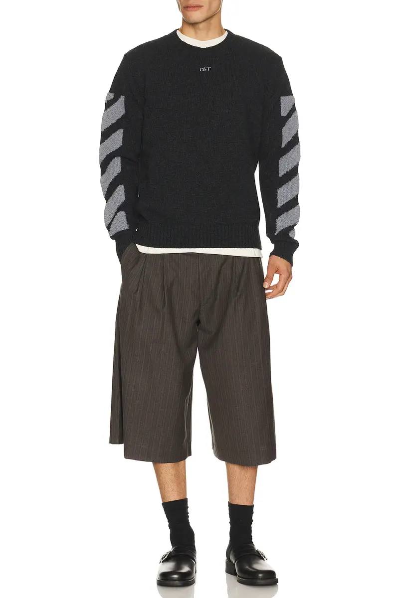 Off-White Diag Fuzzy Knit Crewneck Sweater | Thumbnail 3 Off-White Diag Fuzzy Knit Crewneck Sweater | Thumbnail 3