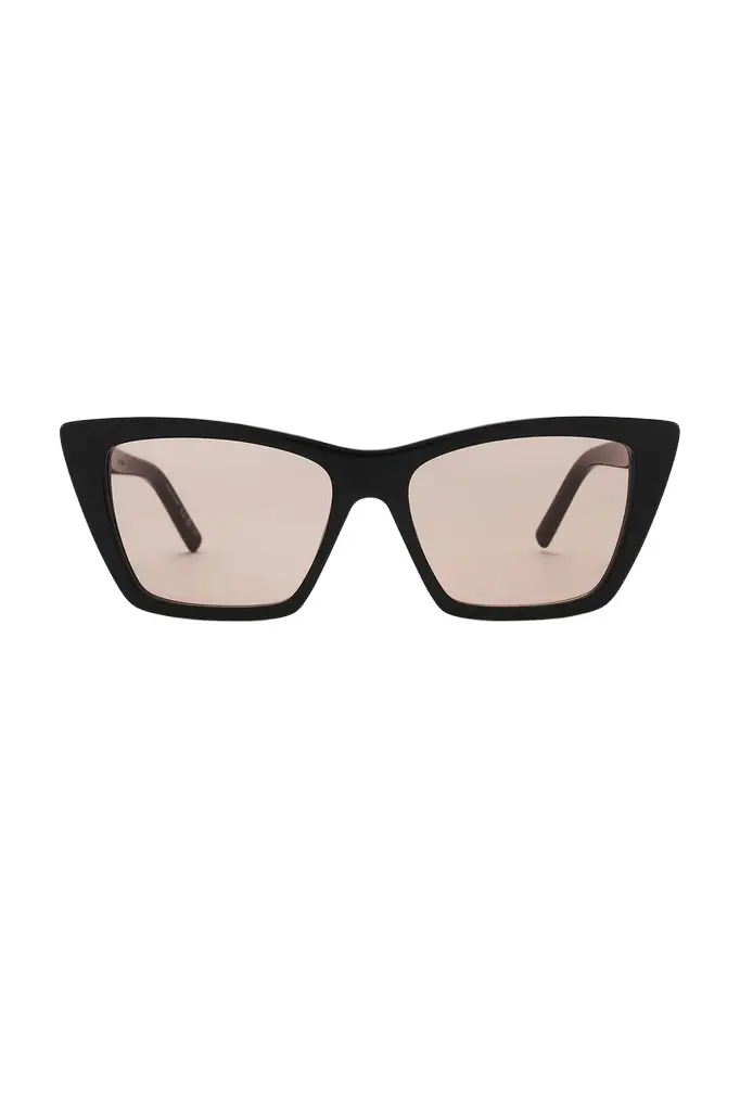 Saint Laurent Acetate Lettering Logo Cat Eye Sunglasses