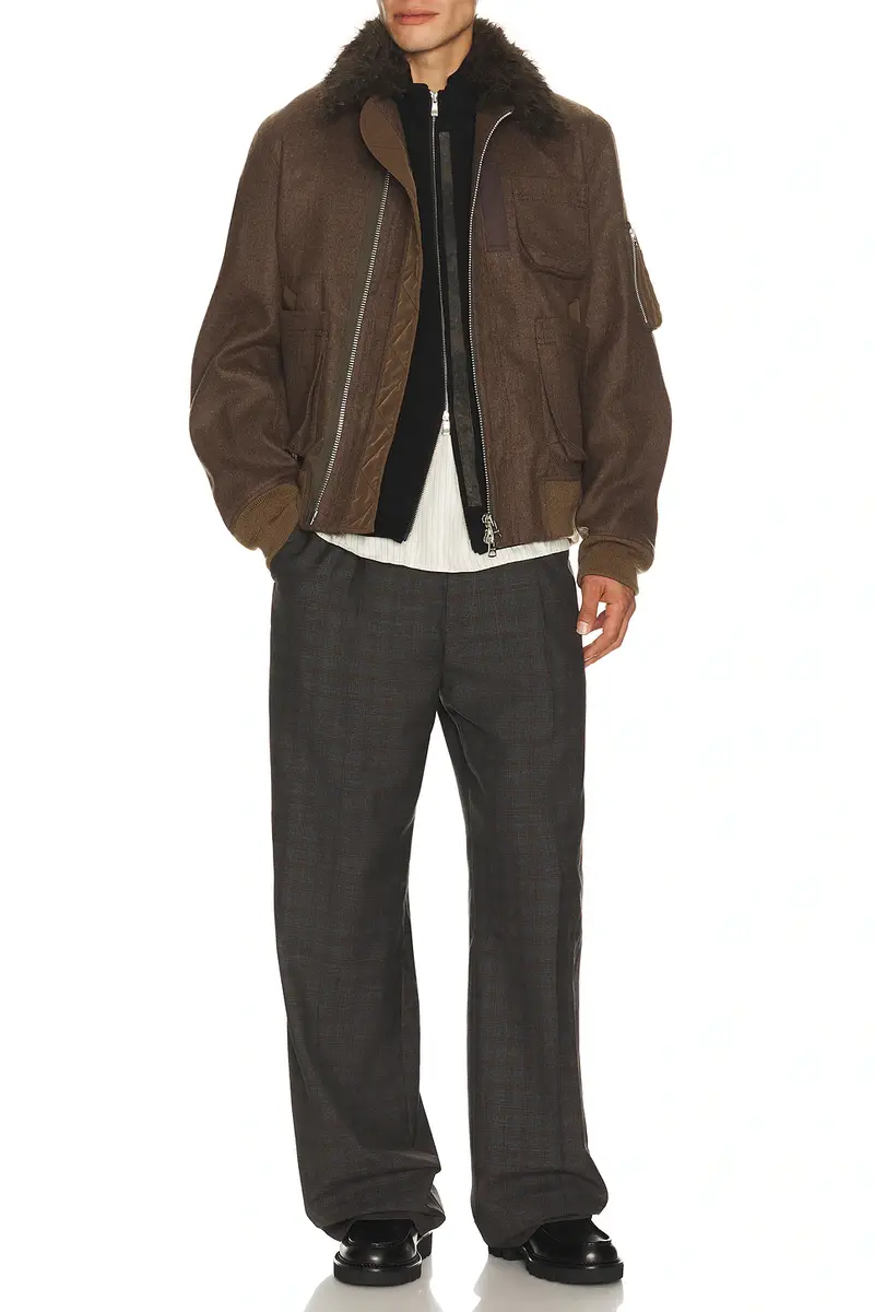Sacai Wool Melton Blouson | Thumbnail 4 Sacai Wool Melton Blouson | Thumbnail 4