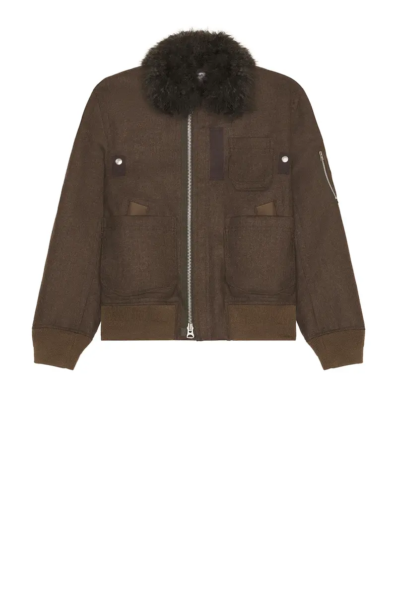 Sacai Wool Melton Blouson | Thumbnail 5 Sacai Wool Melton Blouson | Thumbnail 5