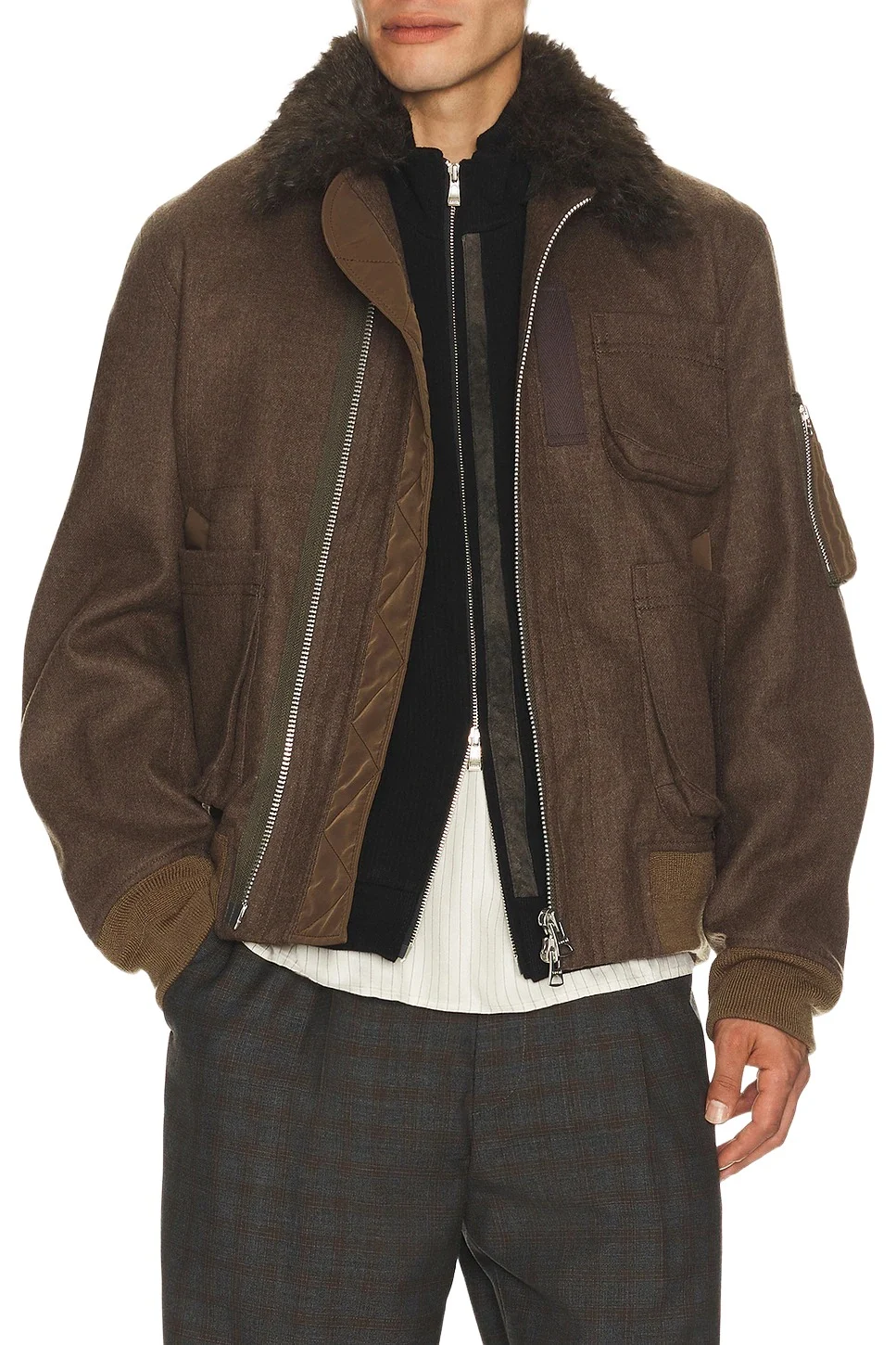 Sacai Wool Melton Blouson