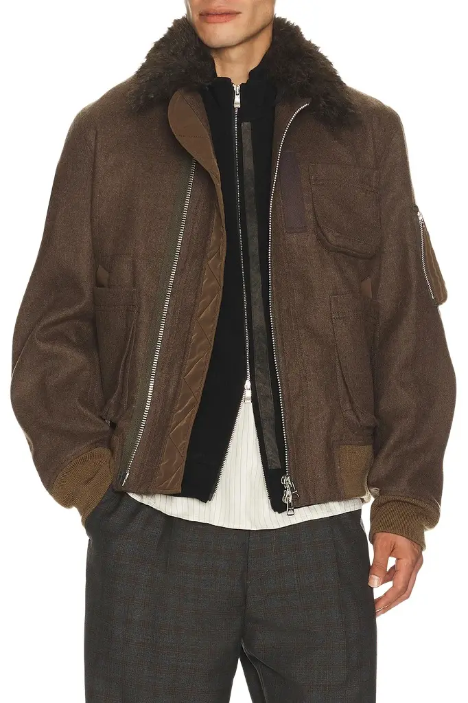 Sacai Wool Melton Blouson