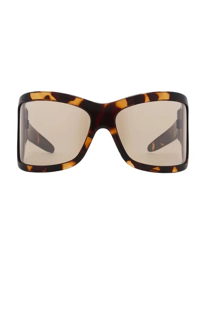 Bottega Veneta Intrecciato Hinge Rectangular Sunglasses