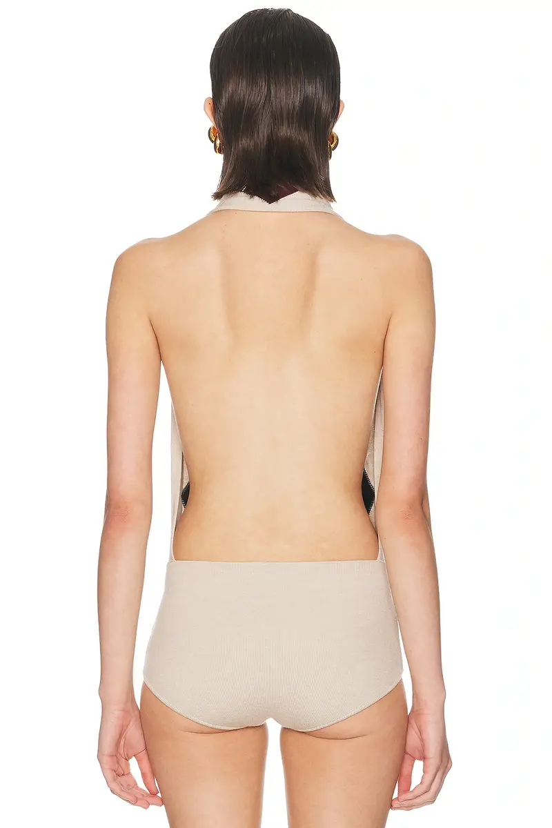 Mugler Argyle Wool Bodysuit | Thumbnail 4 Mugler Argyle Wool Bodysuit | Thumbnail 4