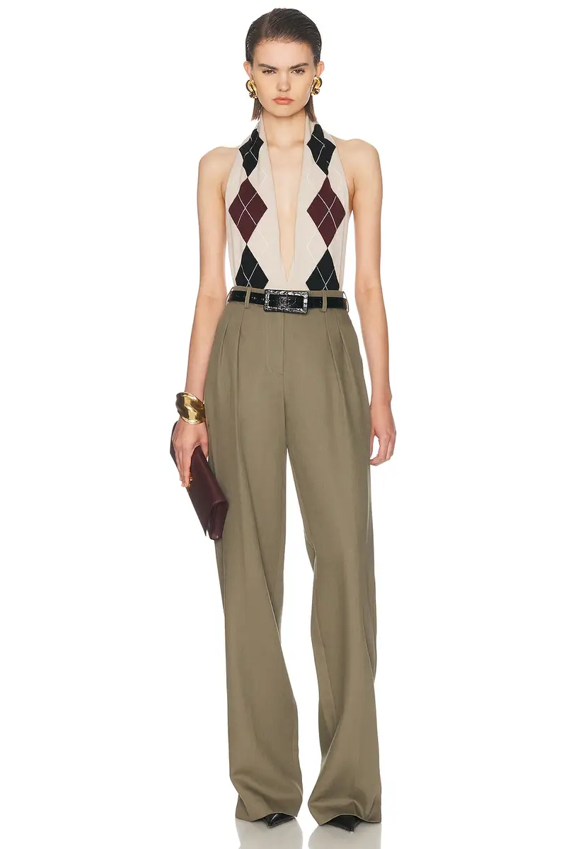 Mugler Argyle Wool Bodysuit | Thumbnail 5 Mugler Argyle Wool Bodysuit | Thumbnail 5