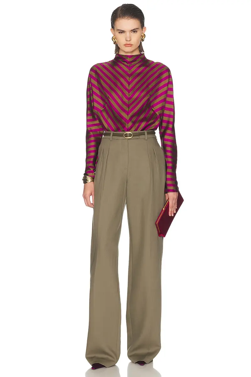 Mugler Silk Turtleneck Top | Thumbnail 4 Mugler Silk Turtleneck Top | Thumbnail 4